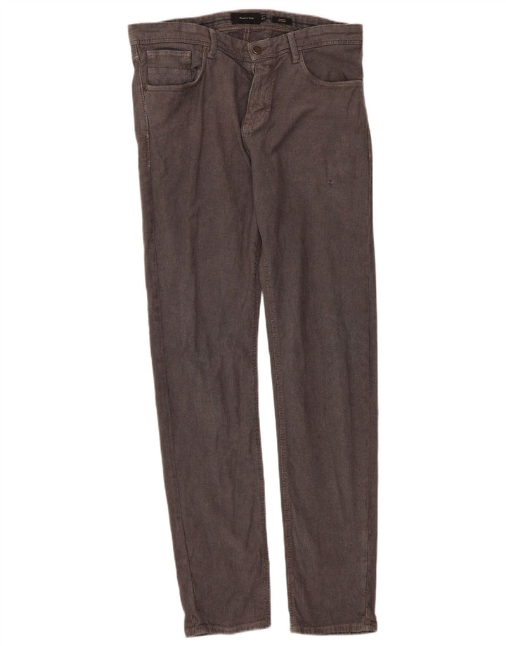 Massimo Dutti Mens Slim Fit Casual Trousers EU 40 Medium W31 L31 Grey