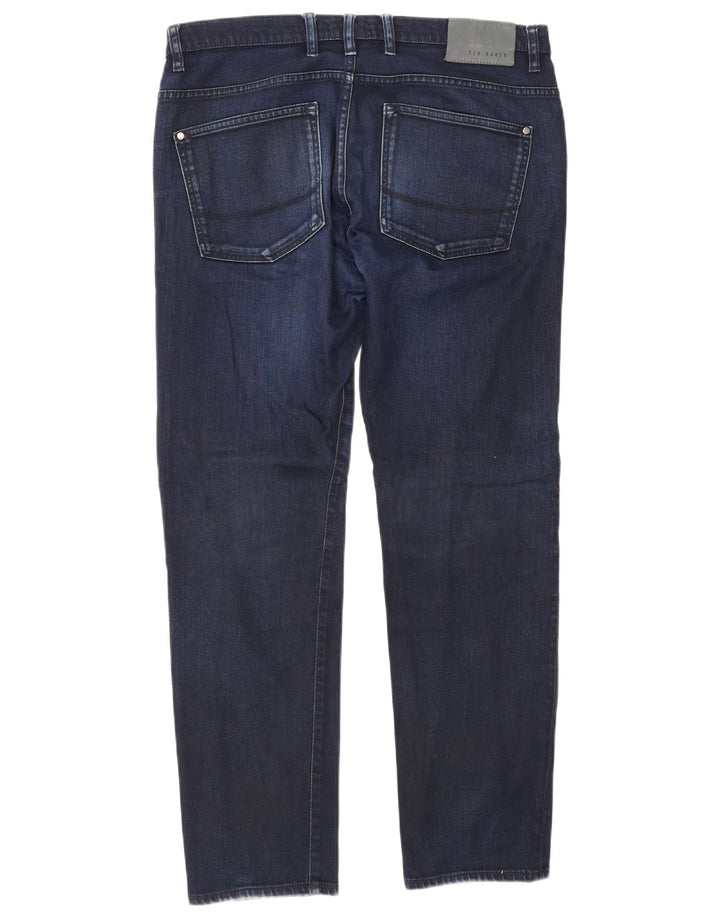 Ted Baker Mens Slim Jeans W34 L30 Navy Blue Cotton