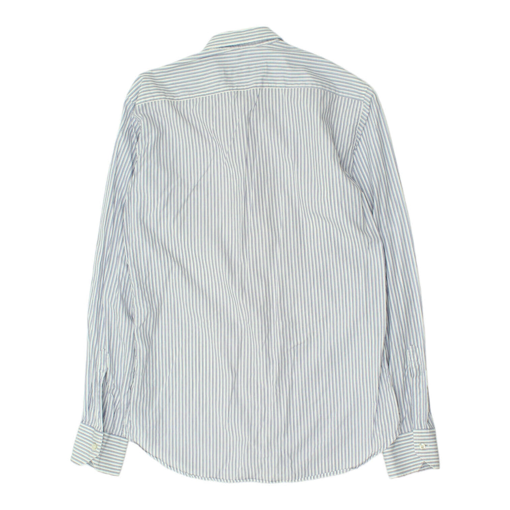 Etro Mens Blue White Striped Spread Collar Shirt | Vintage High End Designer VTG | Vintage Messina Hembry | Thrift | Second-Hand Messina Hembry | Used Clothing | Messina Hembry 
