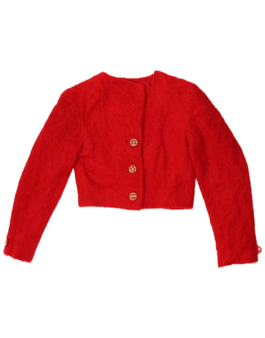 Vintage Womens Bolero Jacket UK 10 Small Red