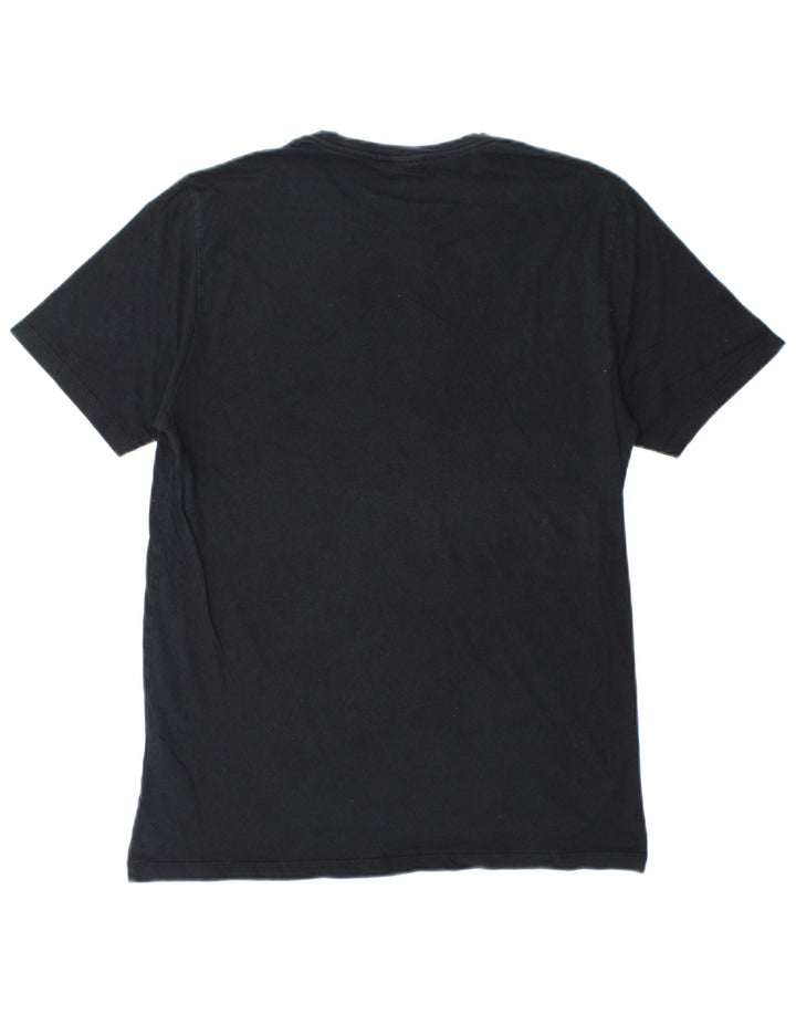 Reiss Mens T-Shirt Top Medium Black Cotton