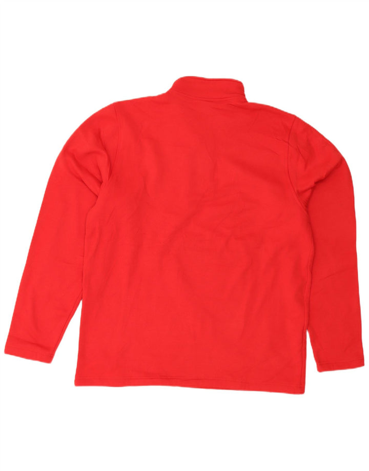 UNDER ARMOUR Mens Zip Neck Sweatshirt Jumper Large Red