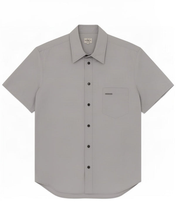 Calvin Klein Jeans Mens Short Sleeve Shirt Large Grey Cotton