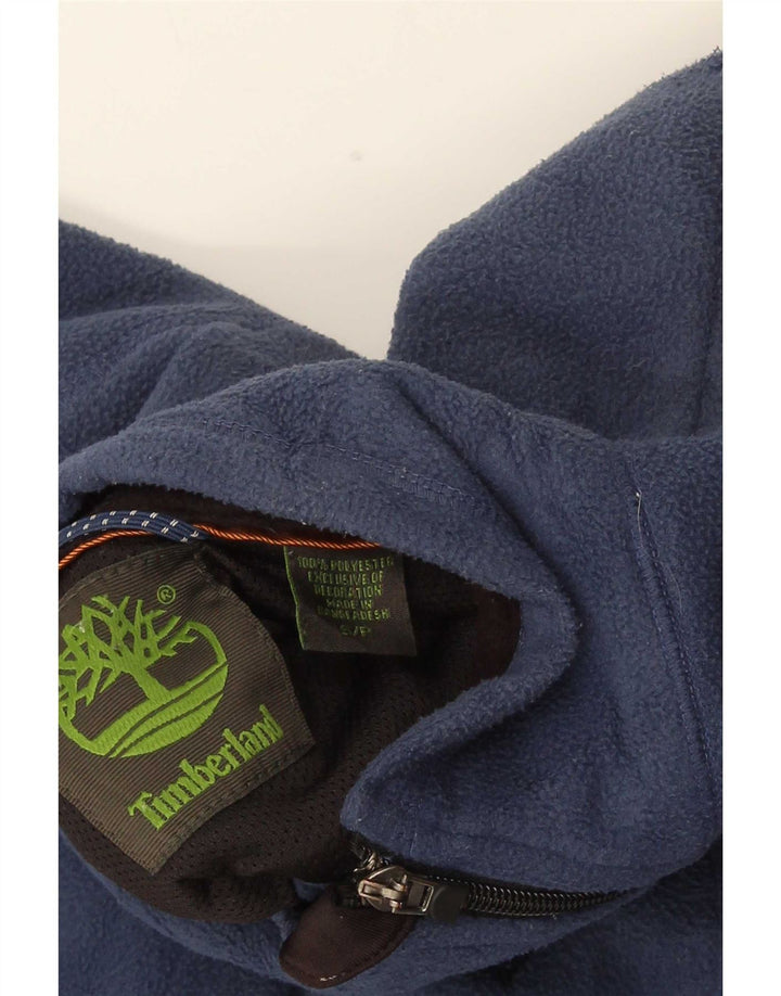 Timberland Mens Fleece Jacket UK 36 Small Blue Polyester