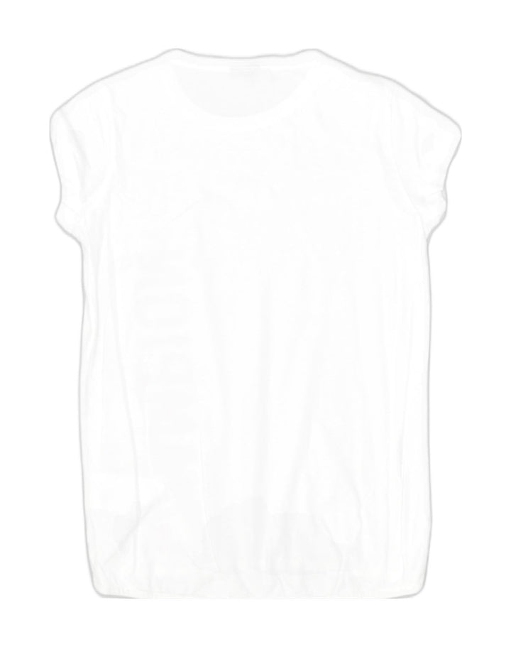 CHAMPION Womens Graphic T-Shirt Top UK 12 Medium White Cotton | Vintage Champion | Thrift | Second-Hand Champion | Used Clothing | Messina Hembry 
