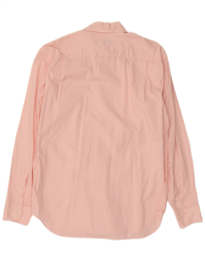 Trussardi Jeans Mens Shirt Size 40 15 1/2 Medium Pink Cotton
