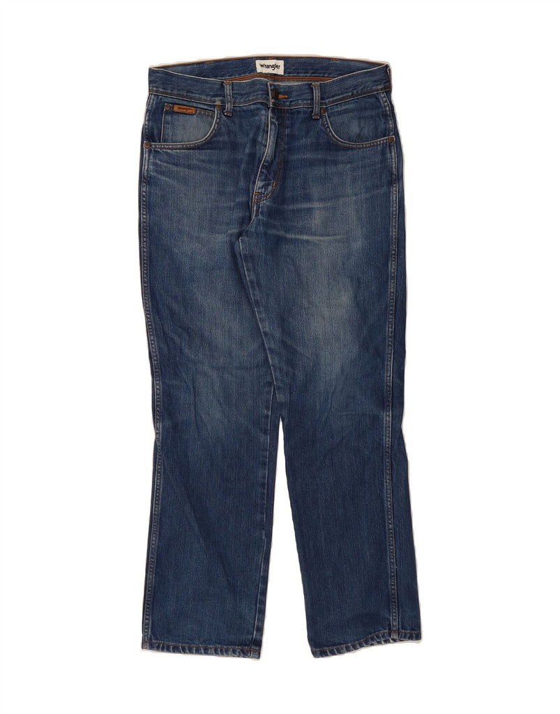 WRANGLER Mens Texas Straight Jeans W34 L30 Navy Blue Cotton Vintage Wrangler and Second-Hand Wrangler from Messina Hembry 
