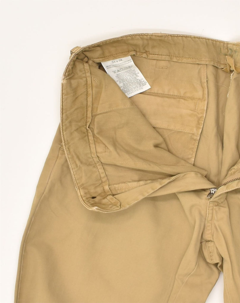 DOCKERS Mens Straight Chino Trousers W34 L34 Beige Cotton | Vintage Dockers | Thrift | Second-Hand Dockers | Used Clothing | Messina Hembry 