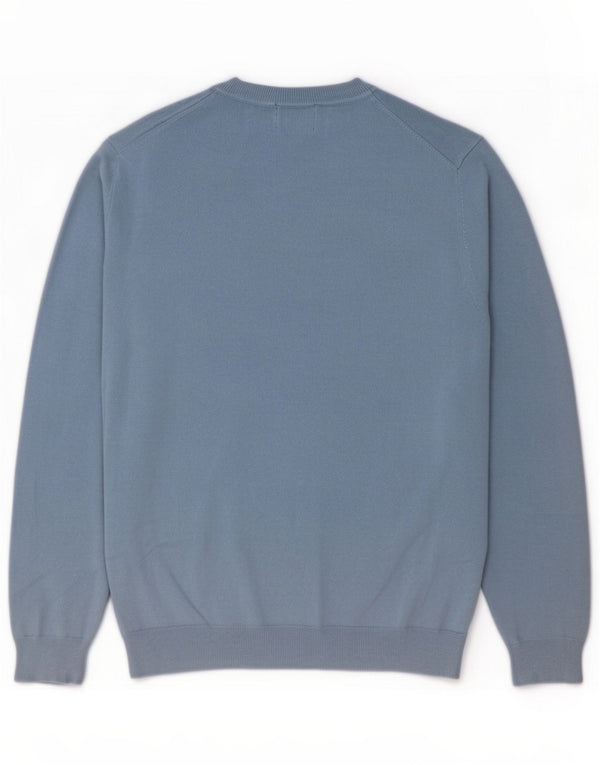 Superdry Mens Crew Neck Jumper Sweater 2XL Blue Cotton