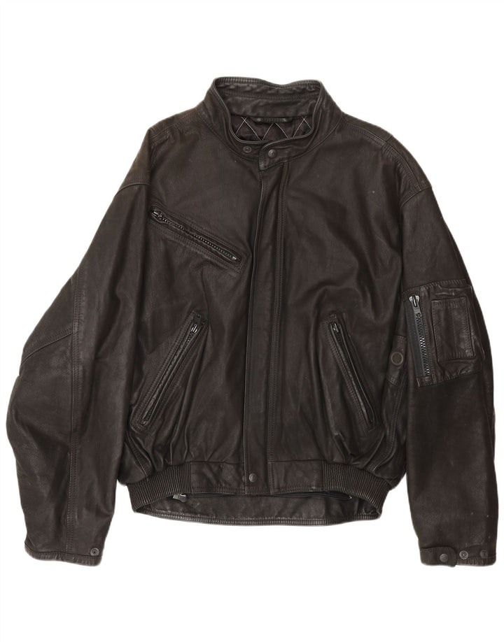 Dainese Mens Leather Jacket IT 52 Large Black Leather