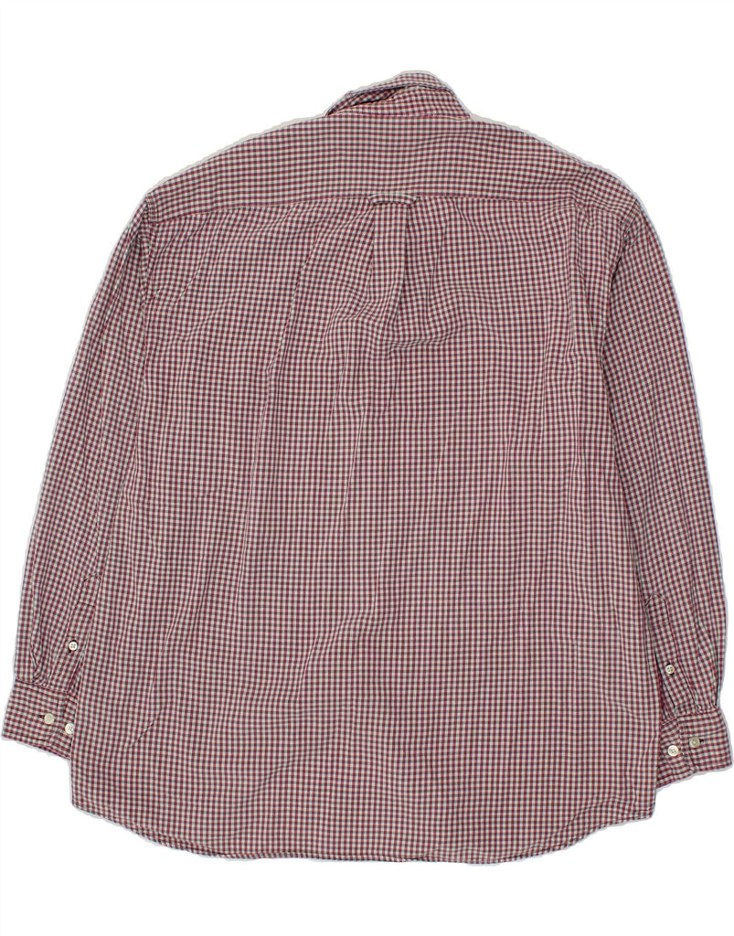 DOCKERS Mens Shirt Large Maroon Gingham Cotton Vintage Dockers and Second-Hand Dockers from Messina Hembry 