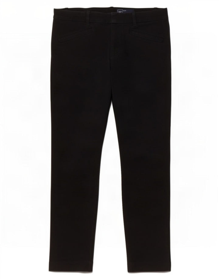 Gap Womens Slim Cropped Trousers US 8 Medium W30 L25 Black Cotton