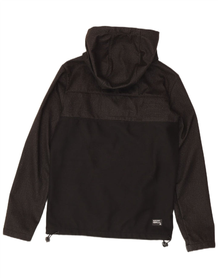 Superdry Mens The Windtrekker Rain Jacket UK 36 Small Black Colourblock