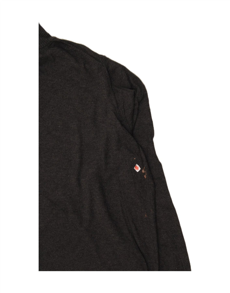 RALPH LAUREN Mens Zip Neck Jumper Sweater 2XL Grey Argyle/Diamond Cotton Vintage Ralph Lauren and Second-Hand Ralph Lauren from Messina Hembry 