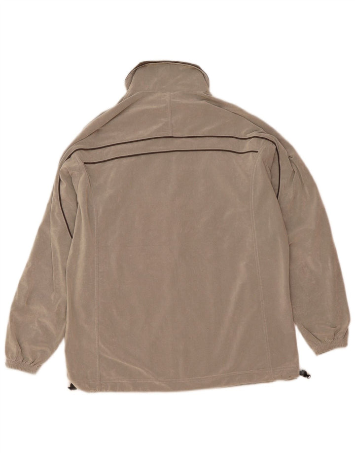 Asics Mens Tracksuit Top Jacket Medium Grey Striped