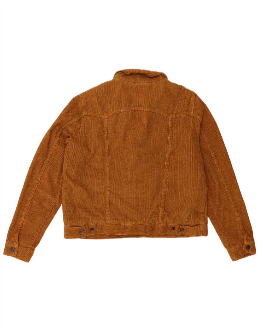 TOPSHOP Womens Corduroy Sherpa Jacket UK 16 Large Brown Cotton