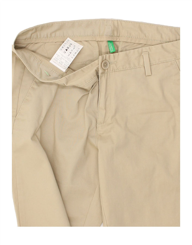 BENETTON Womens Slim Chino Trousers IT 44 Medium  W33 L28  Beige Cotton | Vintage Benetton | Thrift | Second-Hand Benetton | Used Clothing | Messina Hembry 