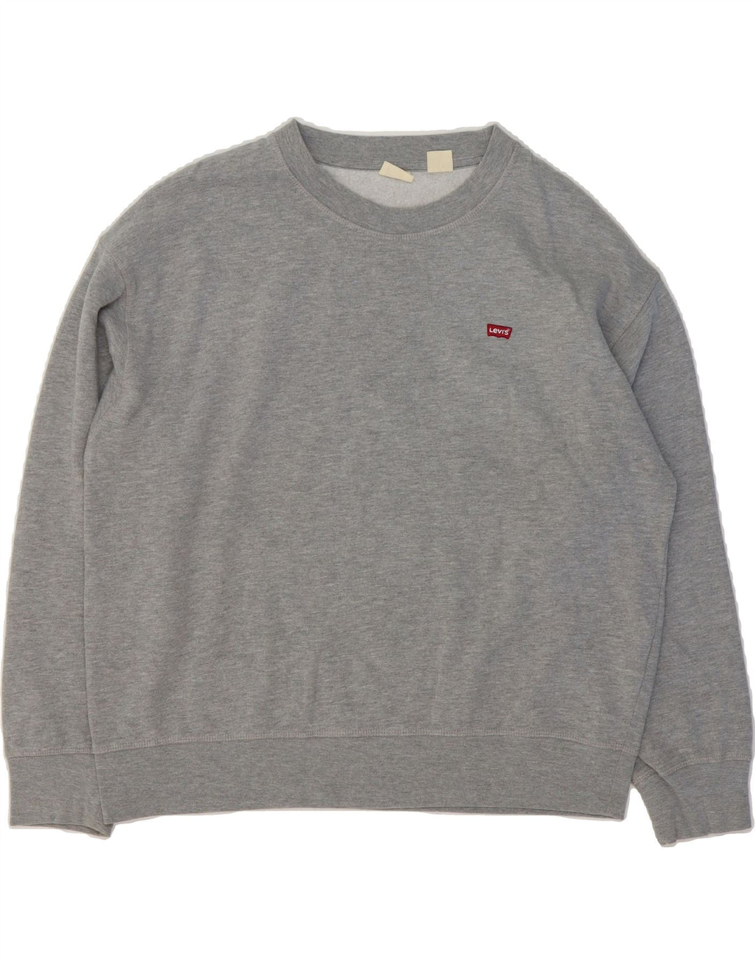 LEVI'S Womens Oversized Sweatshirt Jumper UK 18 XL Grey Cotton Vintage Levi's and Second-Hand Levi's from Messina Hembry 