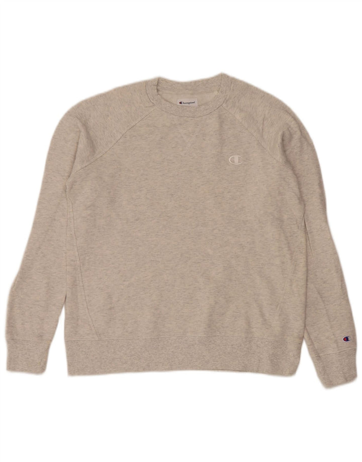 Champion Mens Sweatshirt Jumper XS Grey Flecked Cotton