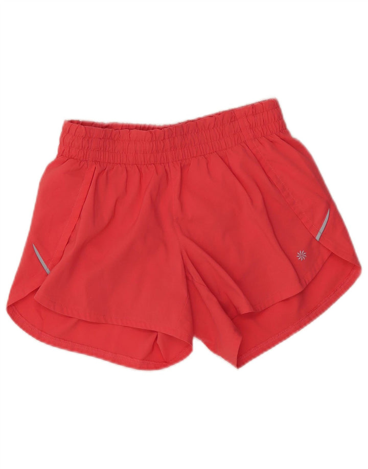 ATHLETA Womens Sport Shorts UK 4 XS  Red Polyester