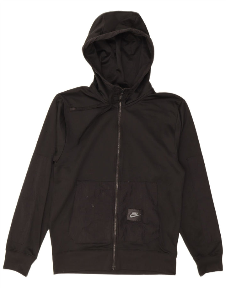 Nike Mens Zip Hoodie Sweater XS Black Polyester