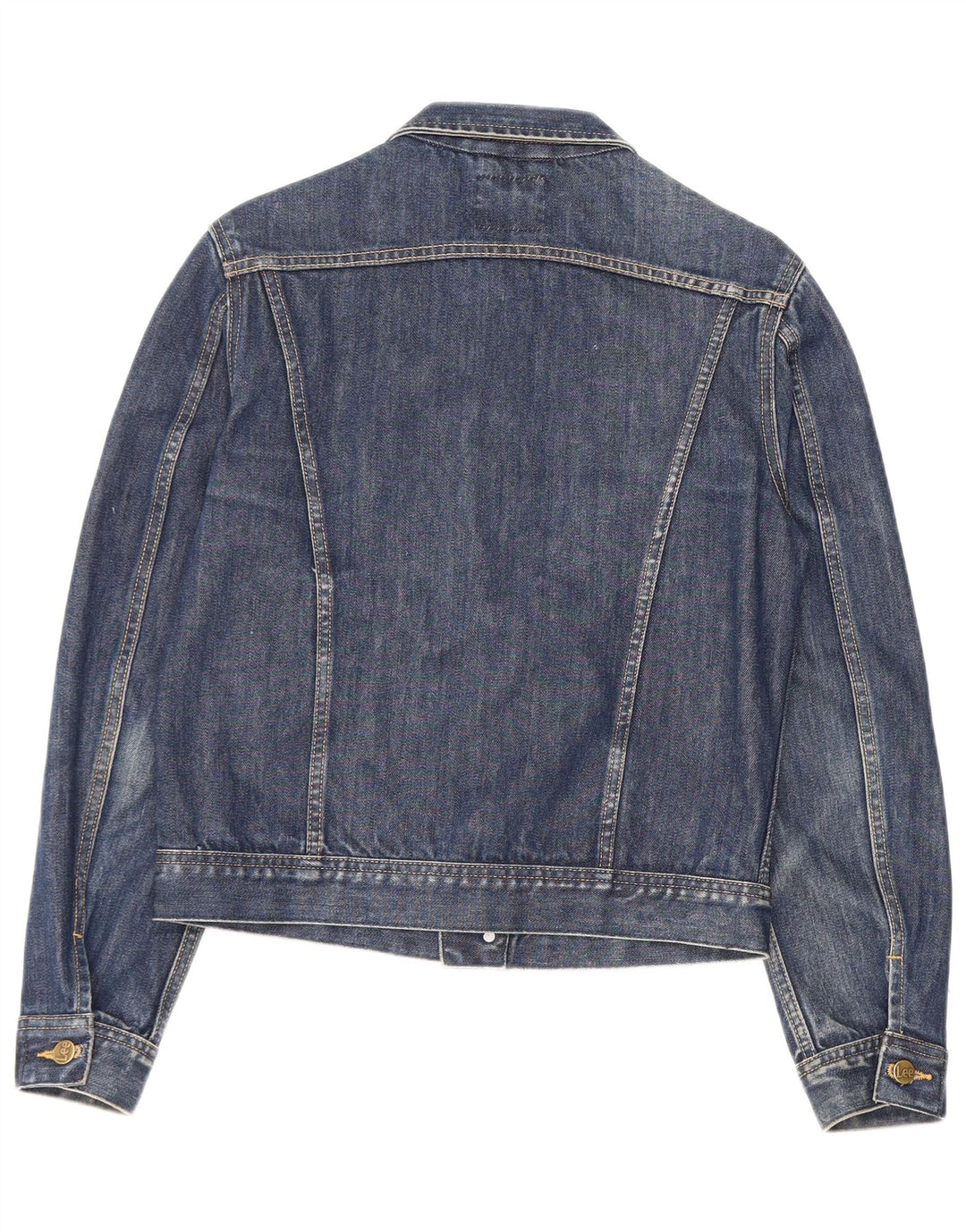 Lee Womens Denim Jacket UK 14 Large Blue Cotton