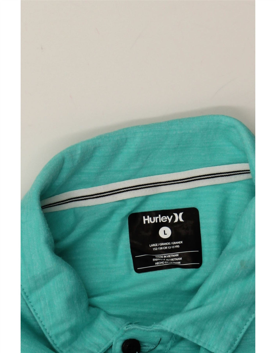 HURLEY Boys Polo Shirt 12-13 Years Large  Blue Cotton Vintage Hurley and Second-Hand Hurley from Messina Hembry 