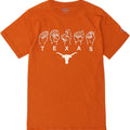 CHAMPION Mens Texas Graphic T-Shirt Top Small Orange Vintage Champion and Second-Hand Champion from Messina Hembry 