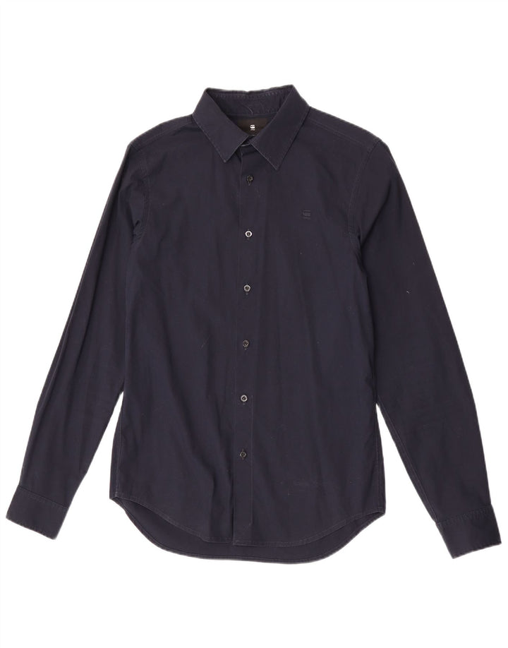 G-Star Mens Shirt Small Navy Blue