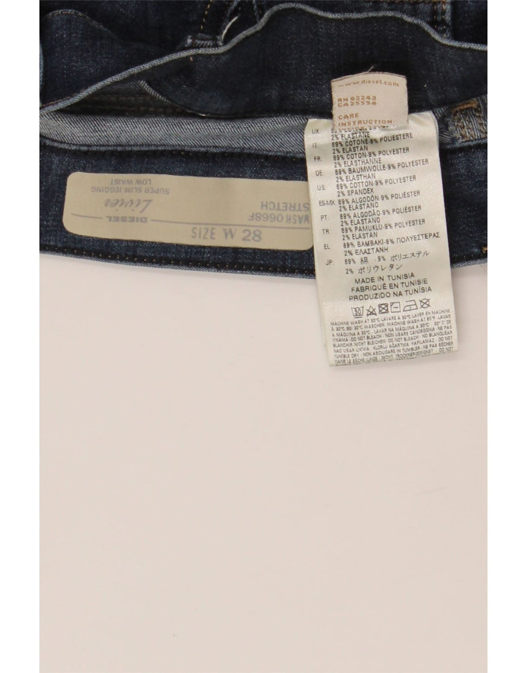 DIESEL Womens Livier Low Waist Super Slim Jegging Jeans W28 L34 Blue