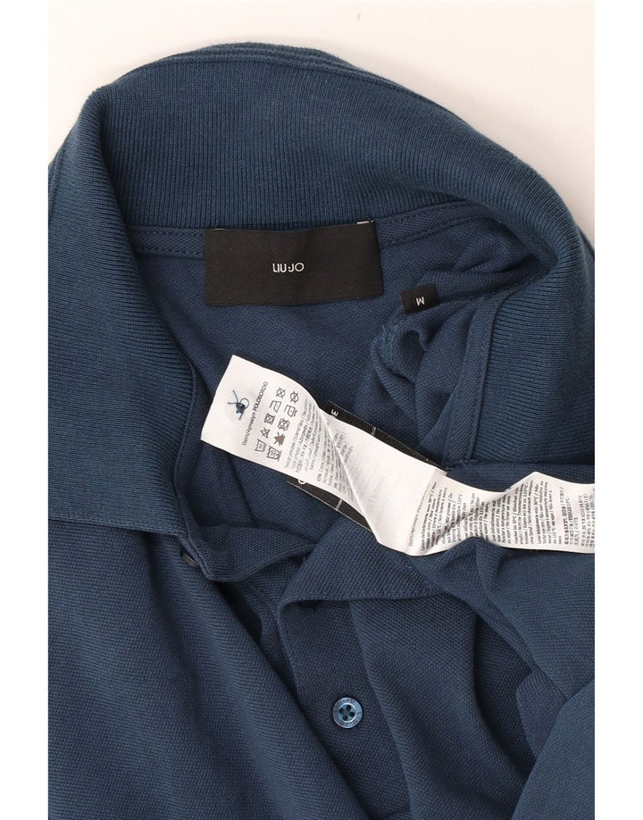 Liu Jo Mens Polo Shirt Medium Navy Blue Cotton