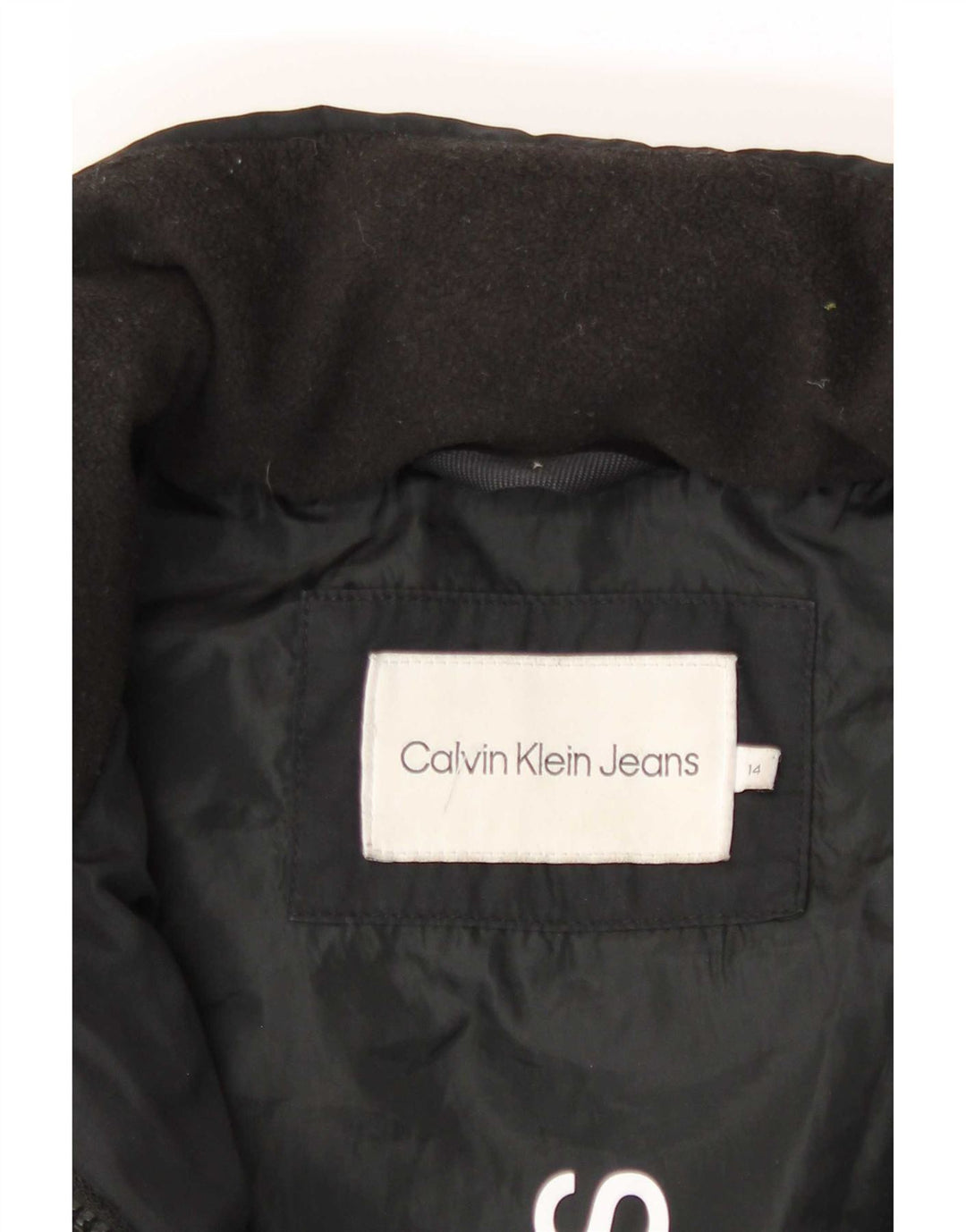 Calvin Klein Jeans Girls Padded Coat 13-14 Years Black Polyester