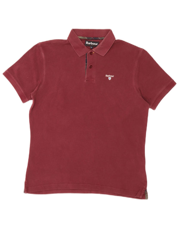 Barbour Mens Polo Shirt Medium Burgundy