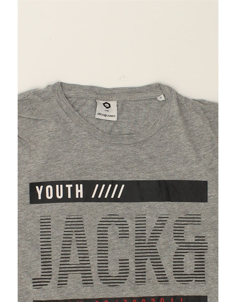 JACK & JONES Mens Graphic T-Shirt Top Medium Grey Cotton | Vintage Jack & Jones | Thrift | Second-Hand Jack & Jones | Used Clothing | Messina Hembry 