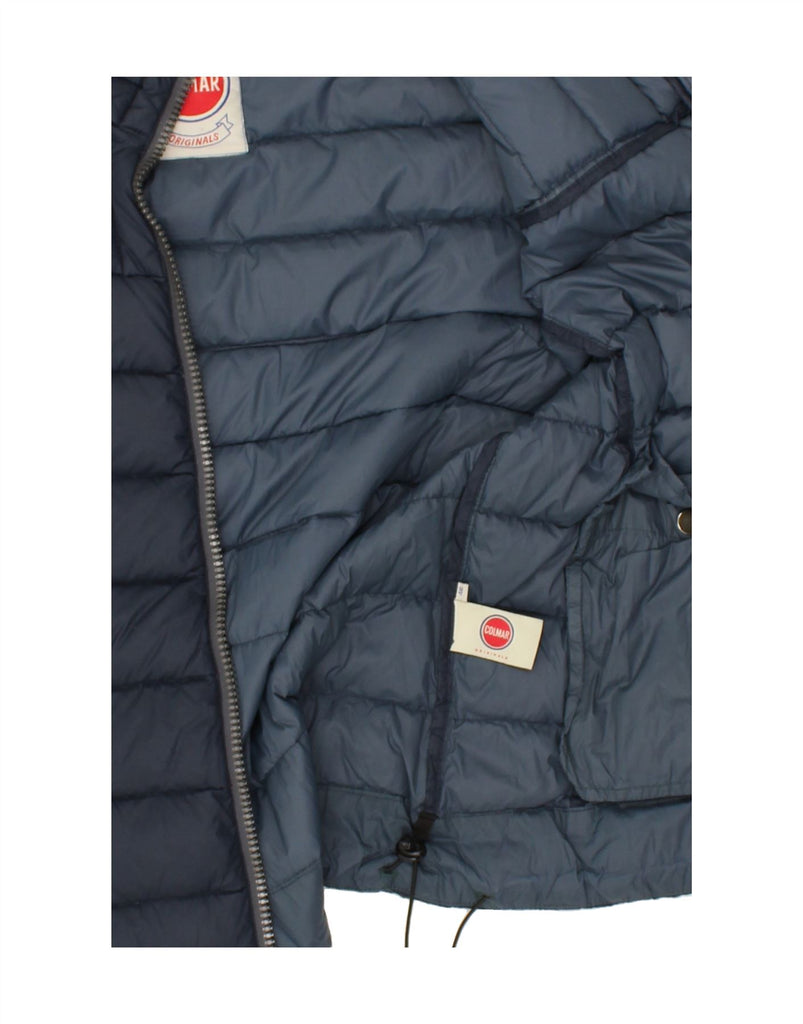 COLMAR Womens Padded Jacket IT 46 Large Navy Blue Colourblock | Vintage Colmar | Thrift | Second-Hand Colmar | Used Clothing | Messina Hembry 