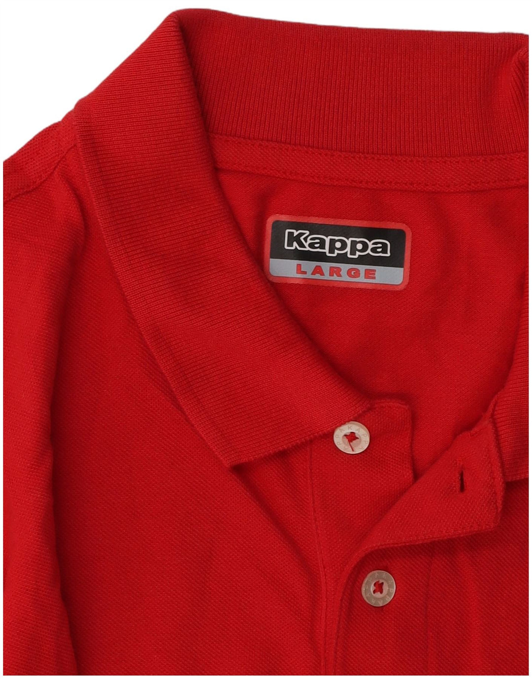 Kappa Mens Polo Shirt Large Red Cotton
