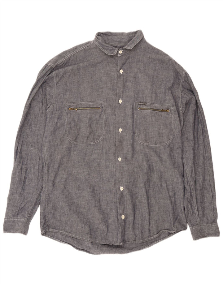 Rifle Mens Shirt XL Grey Cotton Classic