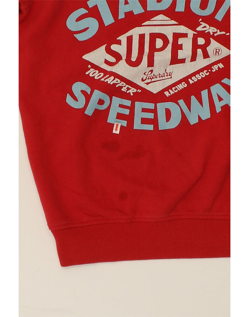 SUPERDRY Mens Vintage Graphic Sweatshirt Jumper Small Red Cotton | Vintage Superdry | Thrift | Second-Hand Superdry | Used Clothing | Messina Hembry 