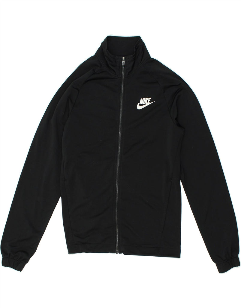 NIKE Mens Tracksuit Top Jacket Small Black Polyester | Vintage Nike | Thrift | Second-Hand Nike | Used Clothing | Messina Hembry 