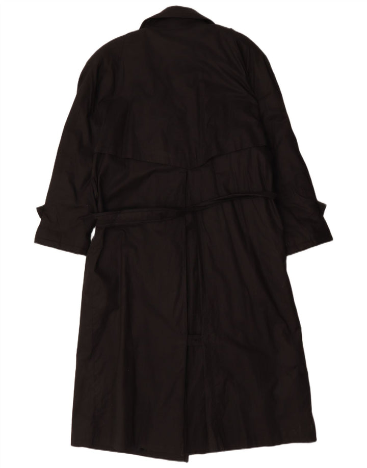 Vintage Womens Oversized Trench Coat UK 16 Large Black