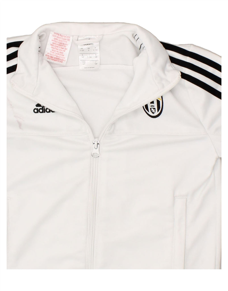 ADIDAS Boys Juventus Graphic Tracksuit Top Jacket 9-10 Years White | Vintage Adidas | Thrift | Second-Hand Adidas | Used Clothing | Messina Hembry 