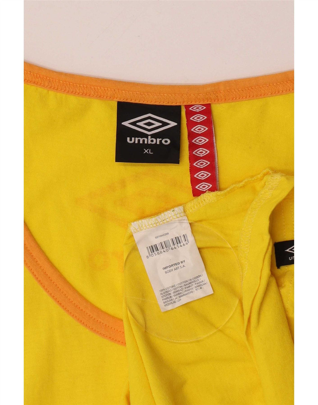 Umbro Mens Graphic Vest Top XL Yellow Cotton