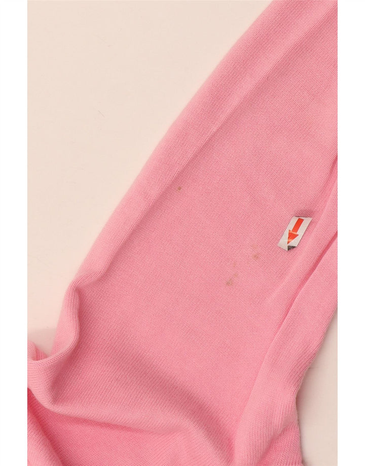 Tommy Hilfiger Mens V-Neck Jumper Sweater Medium Pink Cotton