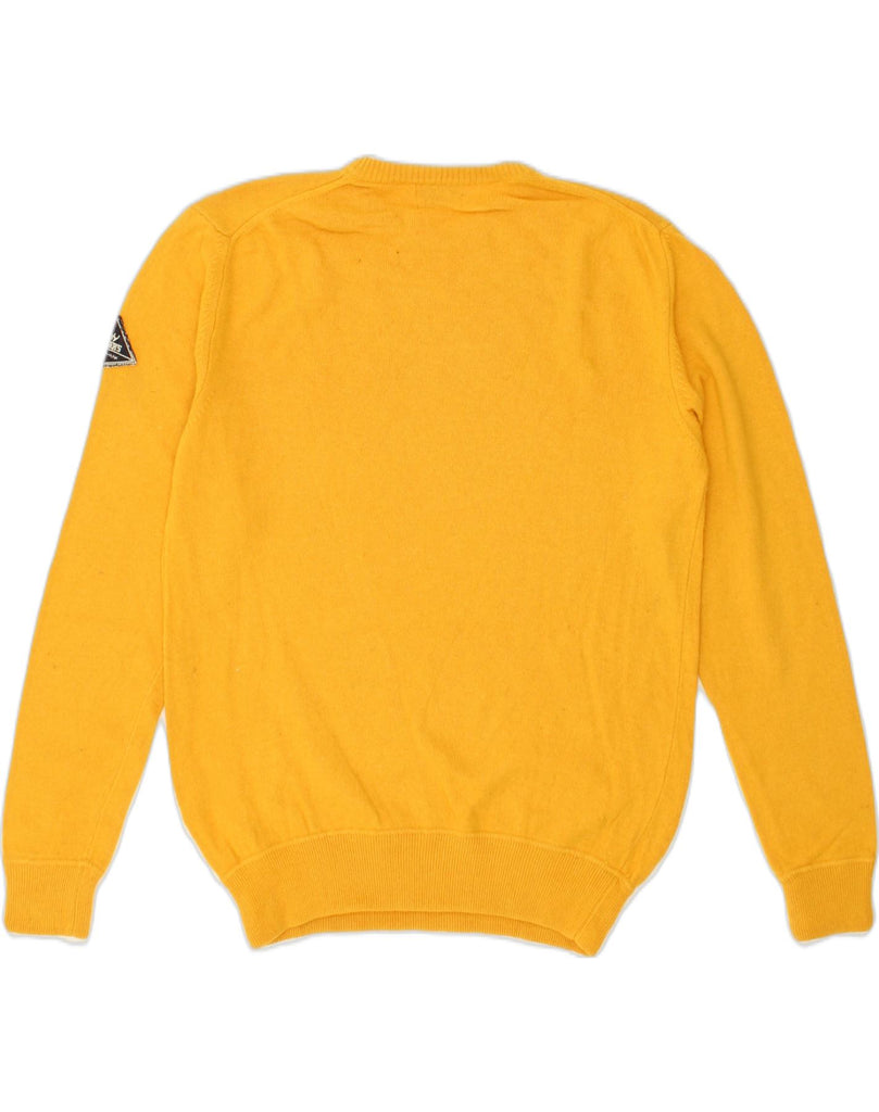 ROY ROGERS Womens Crew Neck Jumper Sweater UK 14 Large Yellow Wool | Vintage Roy Rogers | Thrift | Second-Hand Roy Rogers | Used Clothing | Messina Hembry 