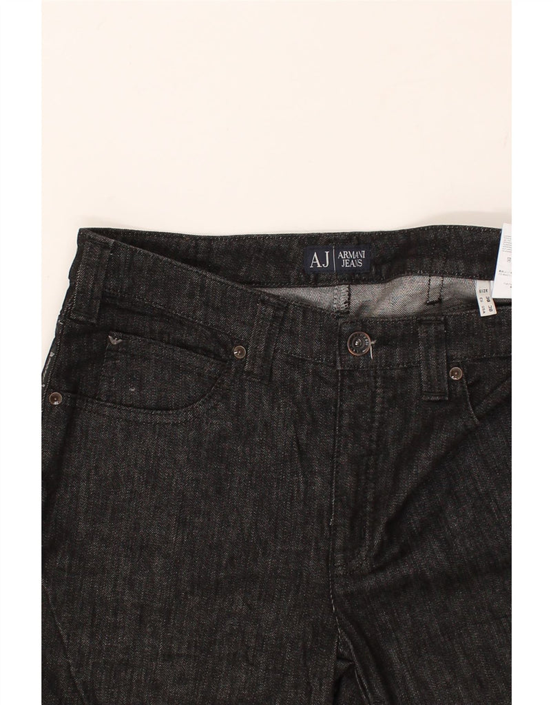 ARMANI Womens Straight Jeans W30 L36  Black Cotton | Vintage Armani | Thrift | Second-Hand Armani | Used Clothing | Messina Hembry 