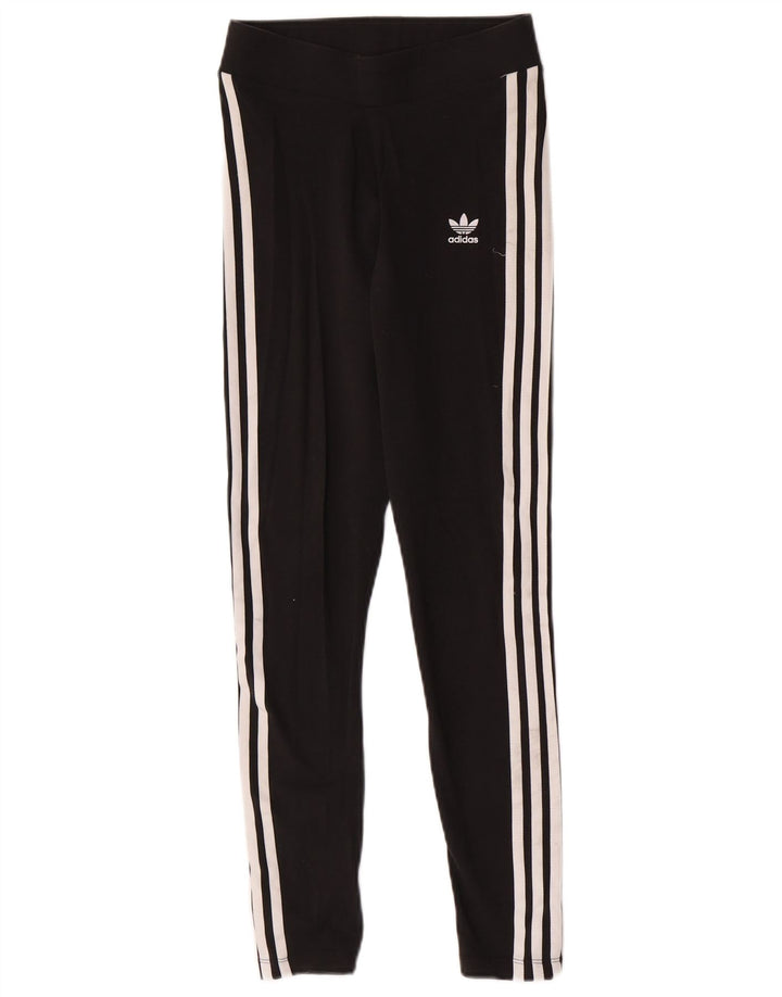 Adidas Womens Leggings UK 8 Small Black Cotton