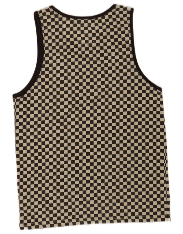 Vans Mens Vest Top Medium Black Geometric Cotton