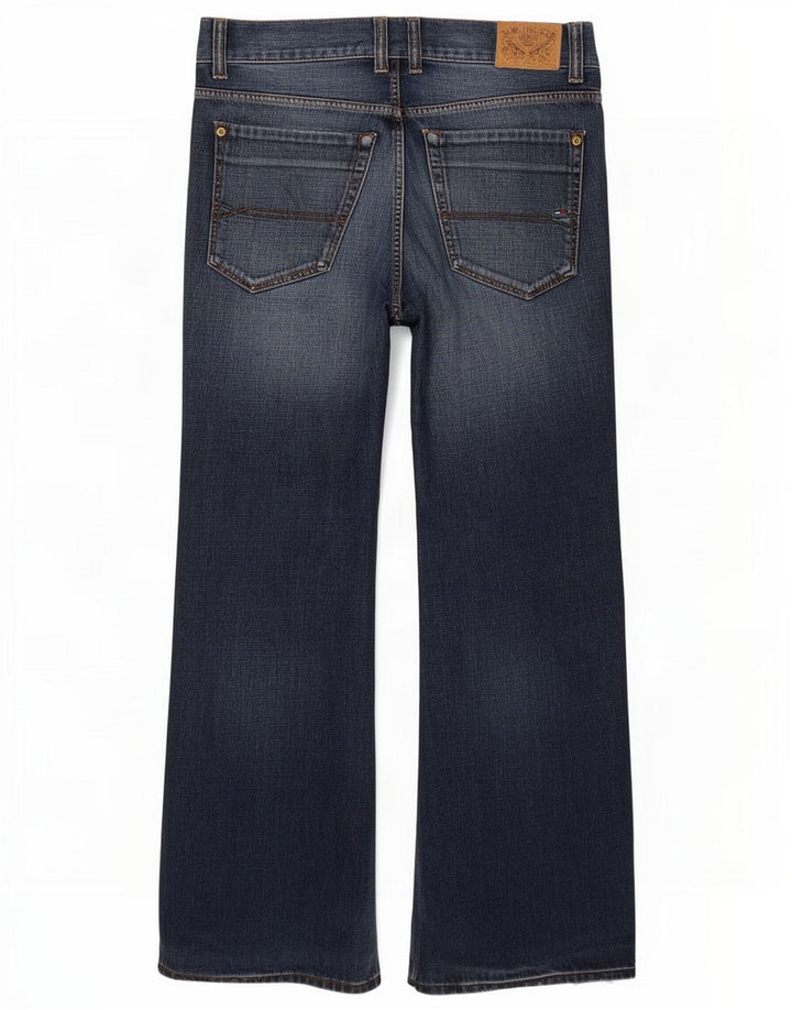 Tommy Hilfiger Mens Bootcut Jeans W38 L29 Navy Blue Cotton
