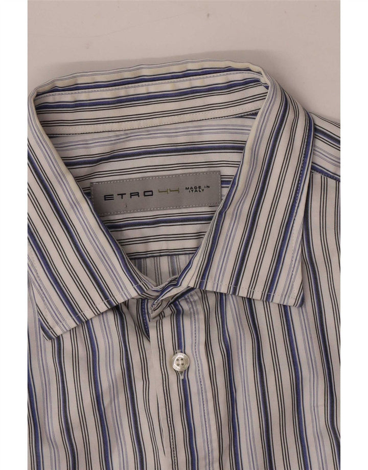Etro Mens Short Sleeve Shirt Size 44 XL Multicoloured Striped
