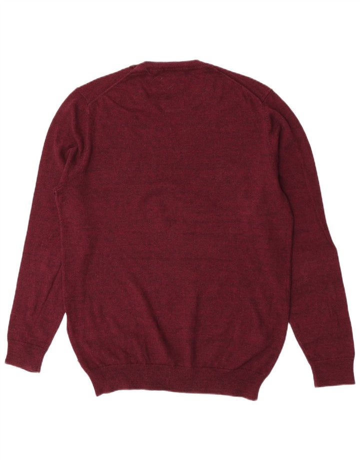 Superdry Mens Crew Neck Jumper Sweater Medium Maroon Cotton
